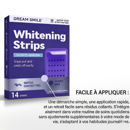 Bandes de blanchiment des dents Dream Smile Advanced – Application rapide et facile