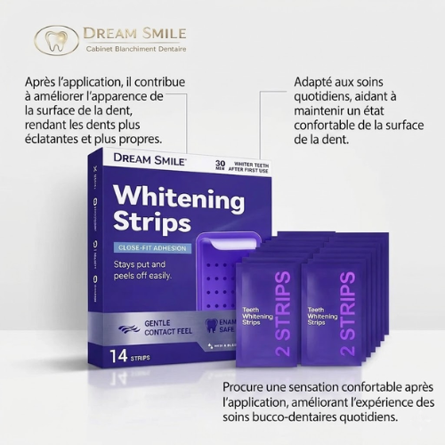 Dream Smile Advanced Teeth Whitening Strips – Fast & Easy Application